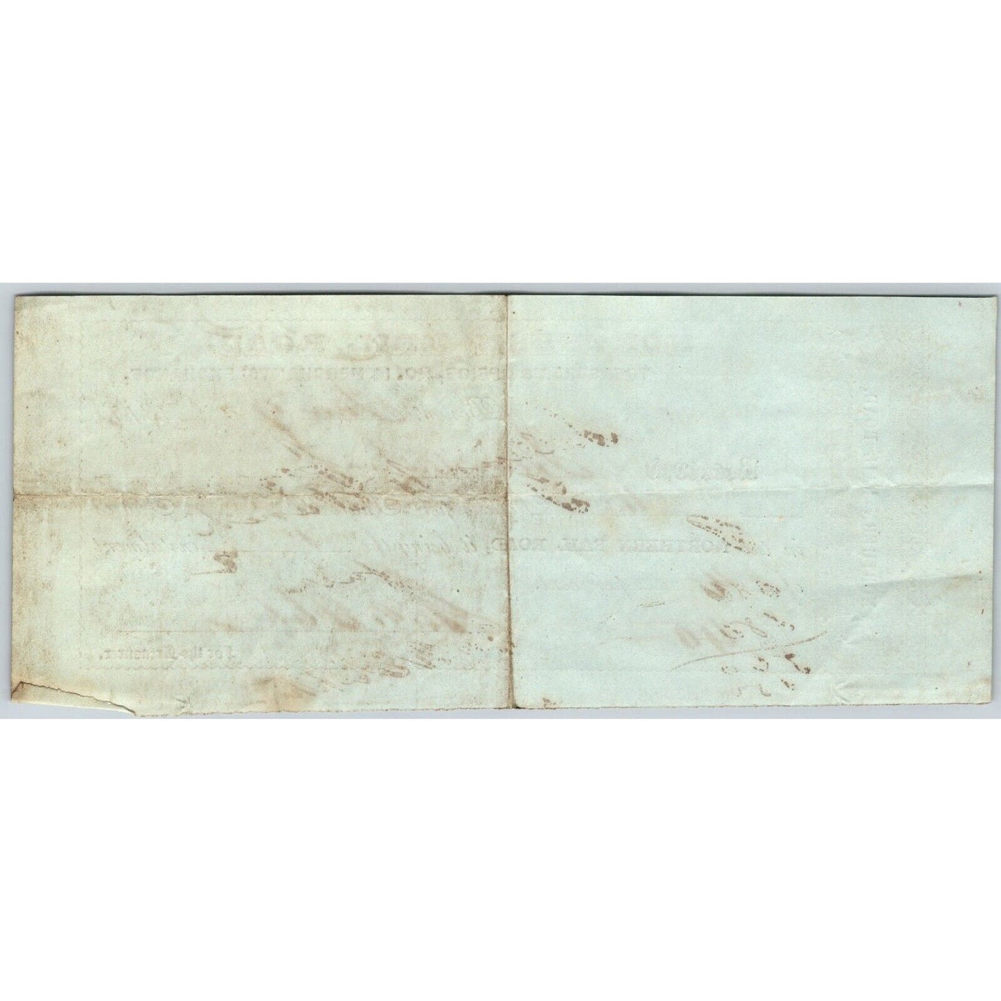 1848 Boston, MA Northern Railroad Treasurer Stock Receipt $40 - 1 Share