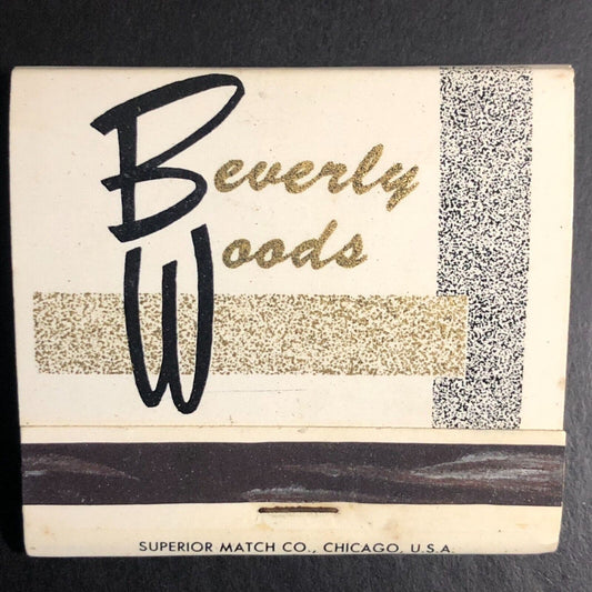 Beverly Woods Restaurant Chicago Mostly Full(-6) Matchbook c1955-60s Very Scarce