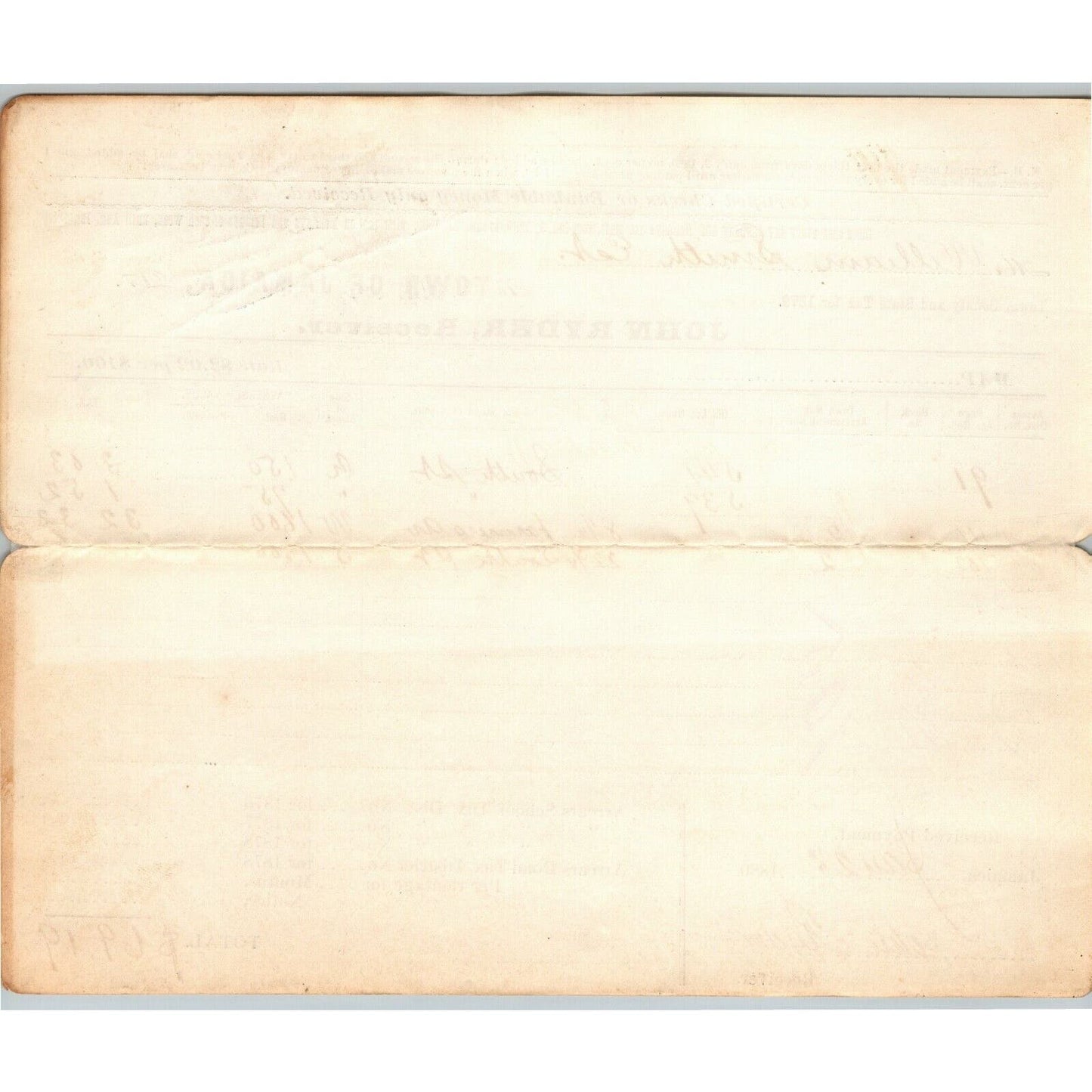 1879 Jamaica, NY Letterhead Town Country State (Property) Tax $2.02 per $100