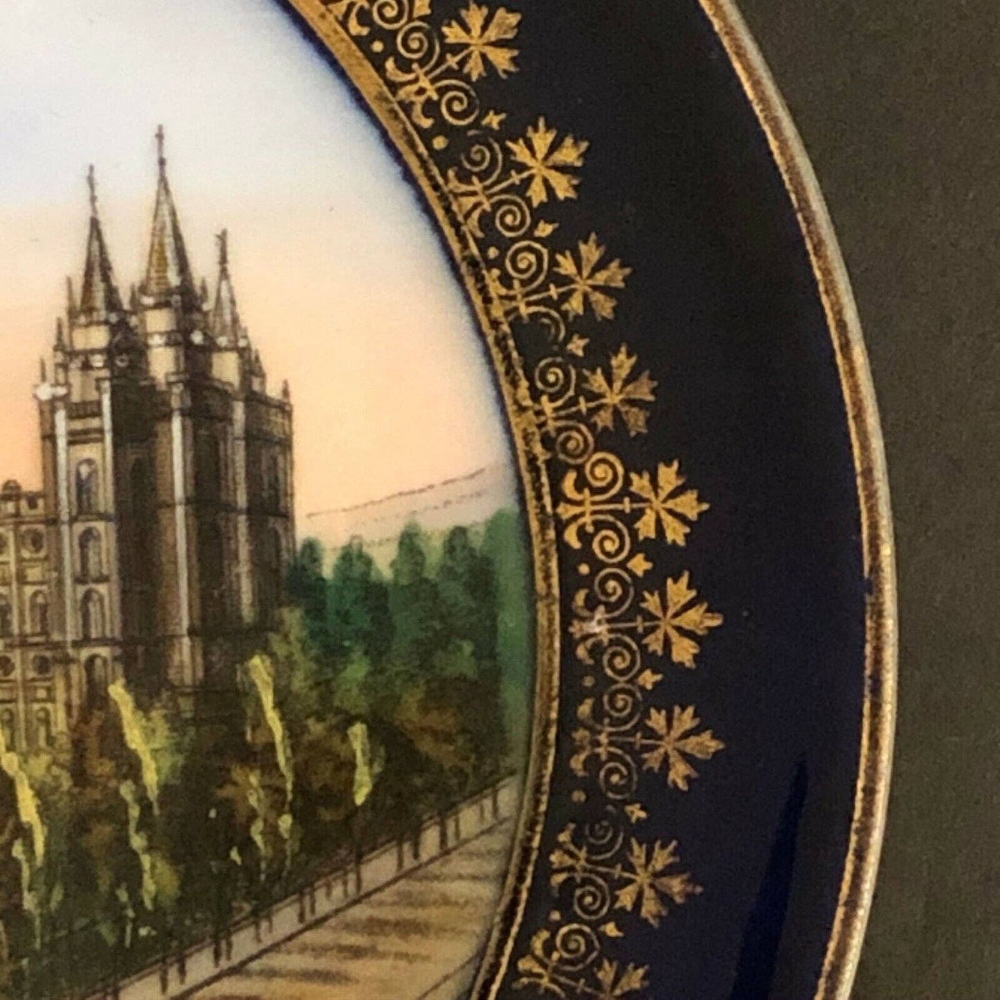 J.E. Kenyon Souvenir Plate Temple Square Salt Lake City, Utah