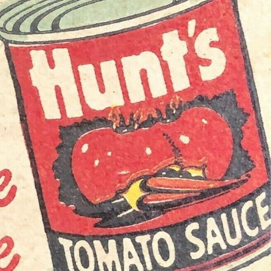 1960's Full Matchbook - Hunt's Tomato Sauce w/ Spaghetti Recipe