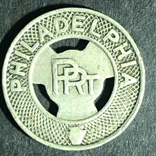 c1940's Brass Good For One Fare Transit Token Philadelphia PTC 16mm (1851)