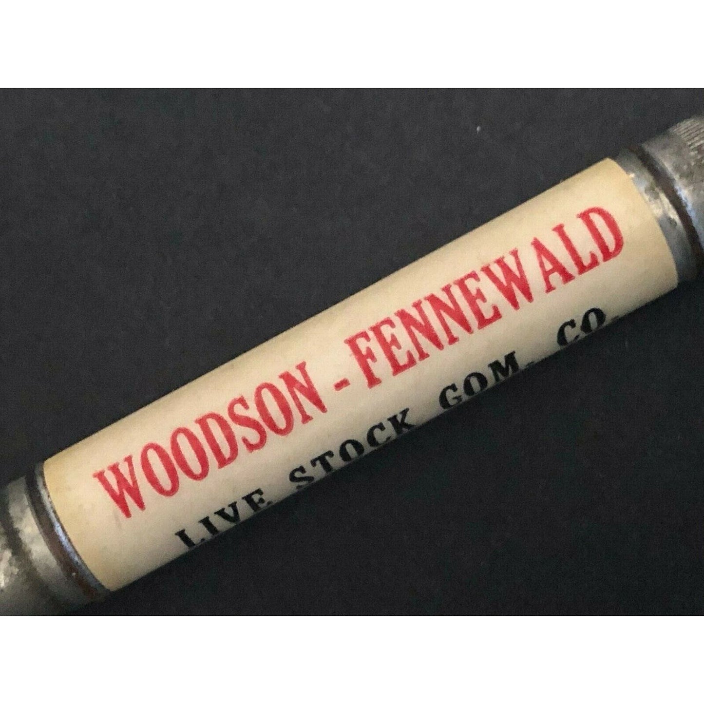 c1930's40's "Woodson Fennewald Live Stock Yards, IL" Advertising Bullet Pencil