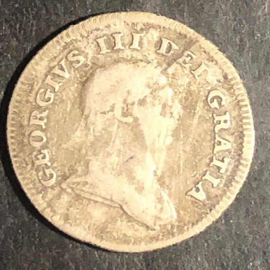 Georgivs III Dei Gratia Bank Token Five Pence Irish 1805 Silver 19mm Ungraded