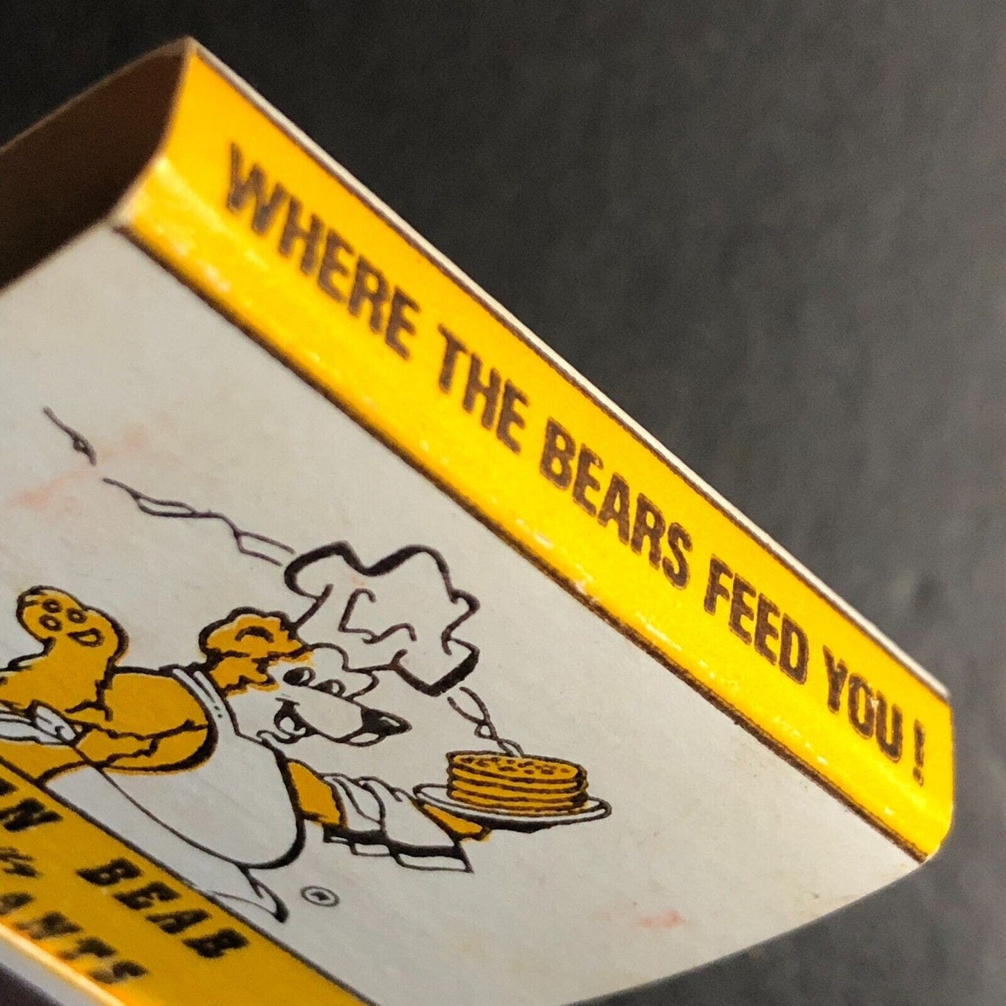 Golden Bear Restaurants HQ Elmwood Park, IL Full Matchbook c1968-73
