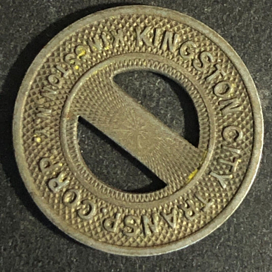 Kingston City Transp. Corp. (NY) Steel G/F One Fare Transit Token 20mm