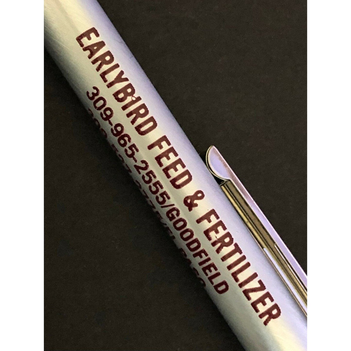 c1970's-80's "Earlybird Feed & Fertilizer" Goodfield, IL Advertising Pen