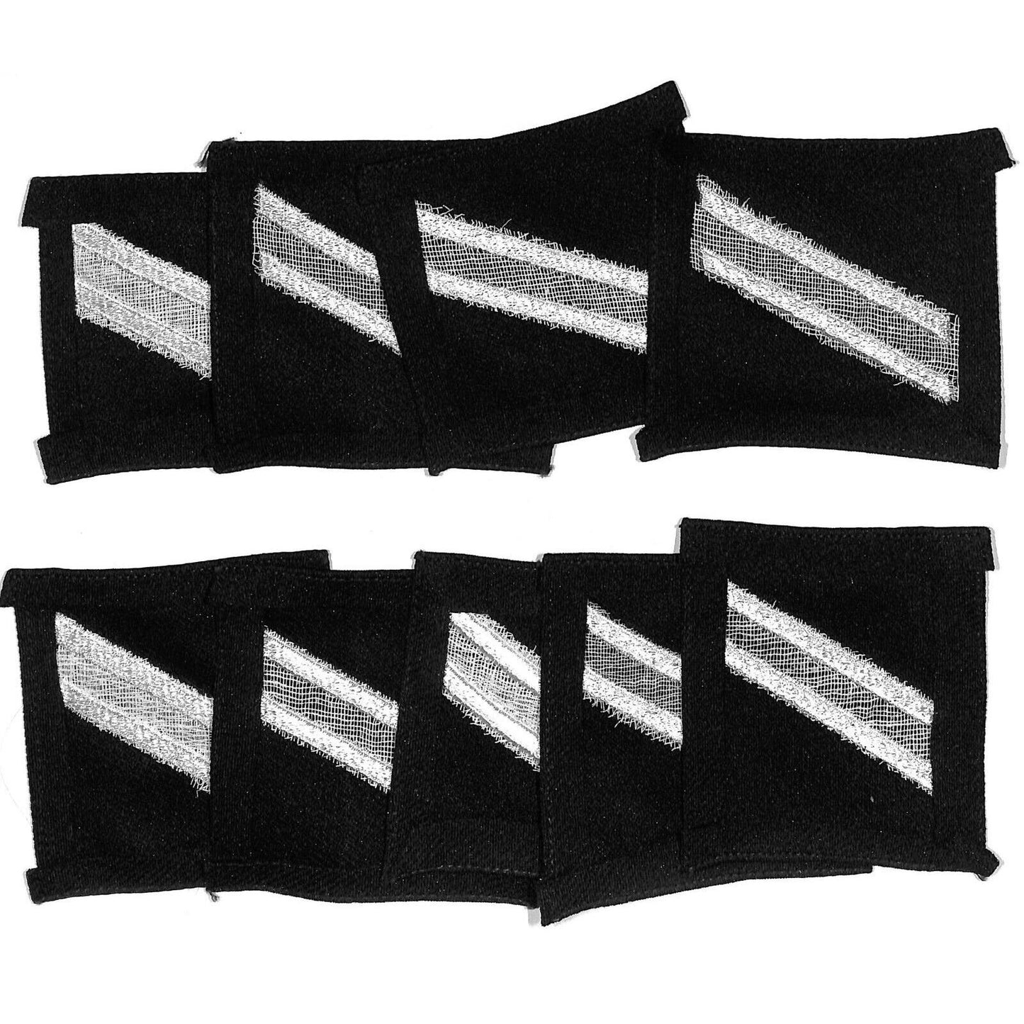9 Vintage Navy Seaman Apprentice? Double White Stripe Patches NOS - VGC
