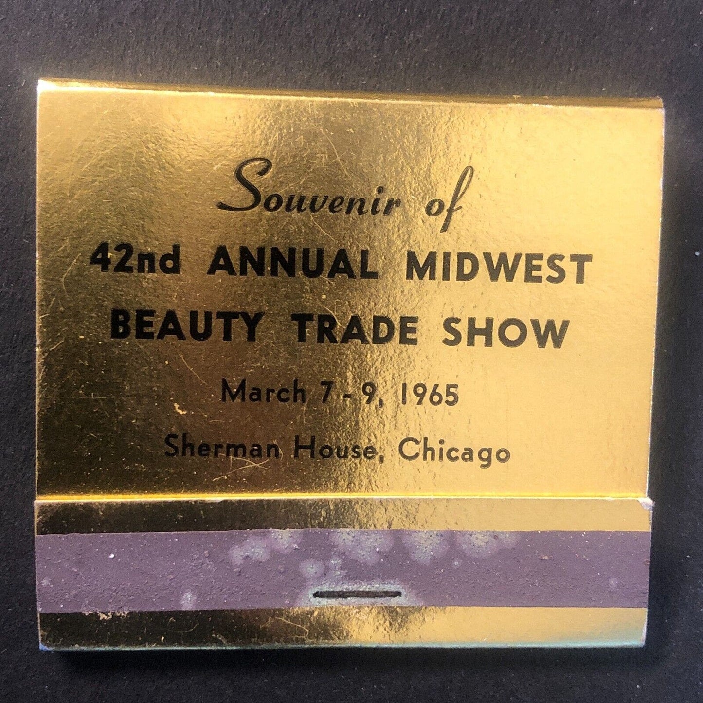 42nd Annual Midwest Beauty Trade Show 1965 Full Vintage Matchbook Scarce VGC