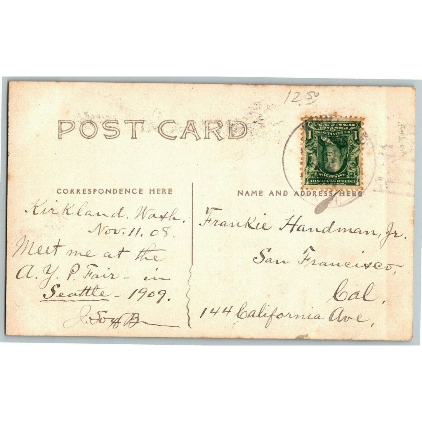 Vintage PPC c1909 Postcard - Chickens Feeding on Farm