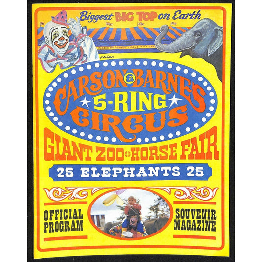 c1982 Carson & Barnes Circus Souvenir Program 16pp.