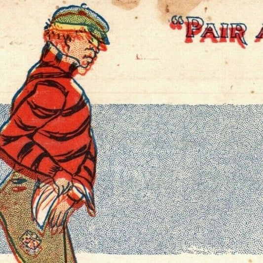 "Pair A Dice Lost" c1905 Undivided NP Comic Gambling Humor Postcard