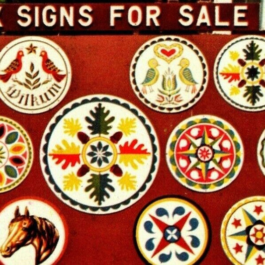 c1960's-70's Vintage Postcard "Hex Signs For Sale" Berks County, Pennsylvania