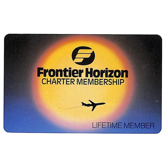 Frontier Airlines (1950-86) Horizon Lifetime Charter Membership Plastic Card