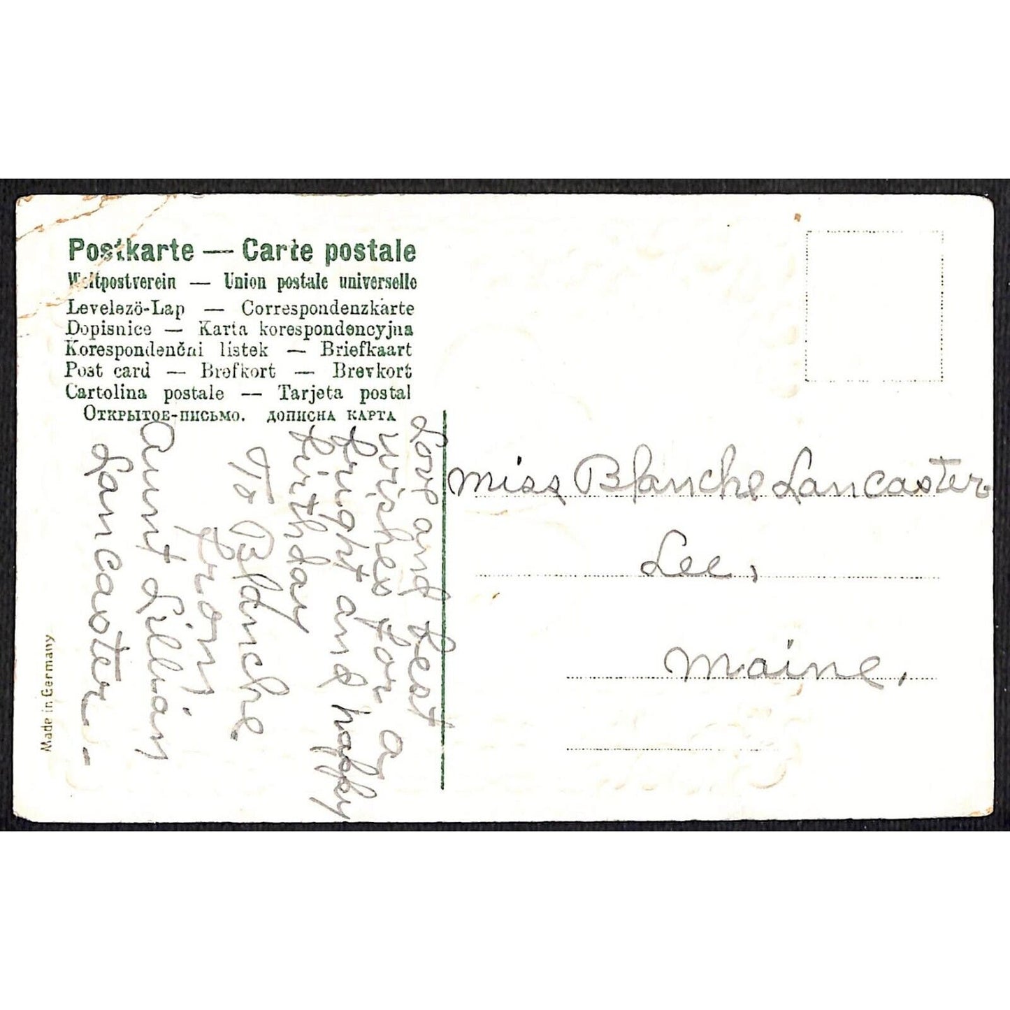 Ireland Postcard Birthday Greetings Clover Emboss c1910-20
