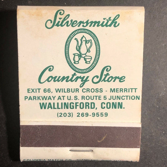 1970 Full Matchbook Silversmith Country Store Wallingford, CT Tercentenary B-day