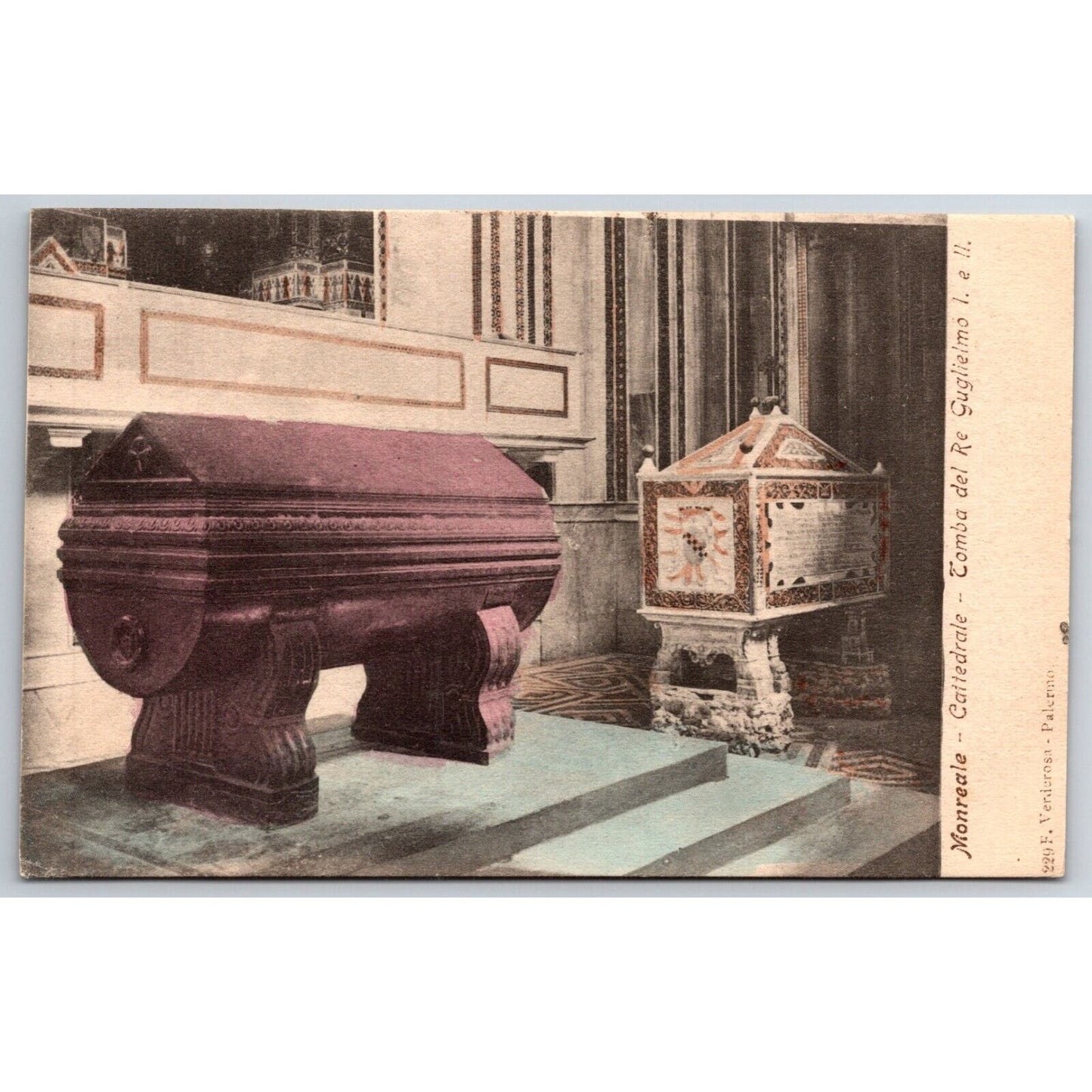Monreale, Sicily Italy Postcard Cathedral King William 1 and 11 c1901-1907 NP