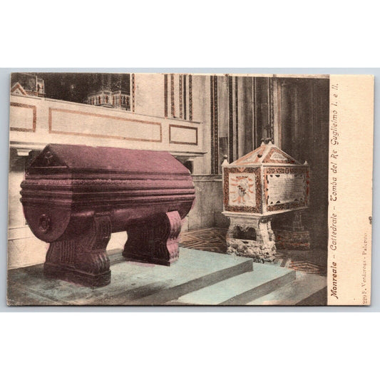 Monreale, Sicily Italy Postcard Cathedral King William 1 and 11 c1901-1907 NP
