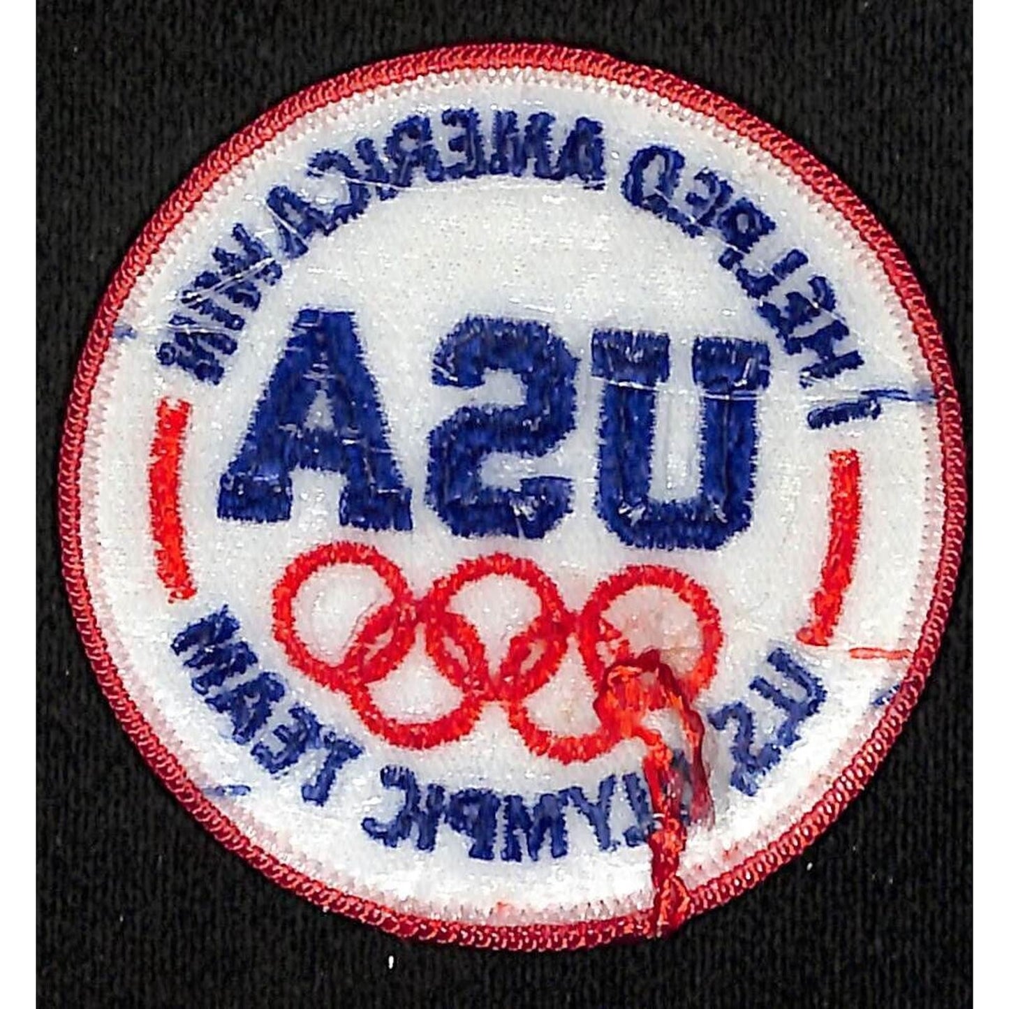 "I Helped America Win" USA U.S. Olympic Team Embroidered Patch c1980's NOS