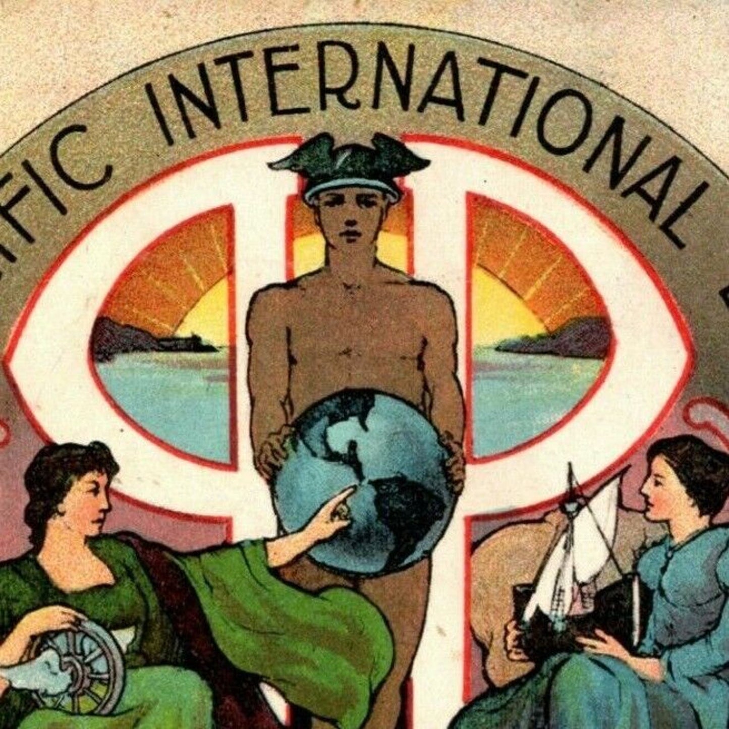 Vintage Postcard 1915 Panama Pacific Exposition "Progress Bids Commerce" (1)