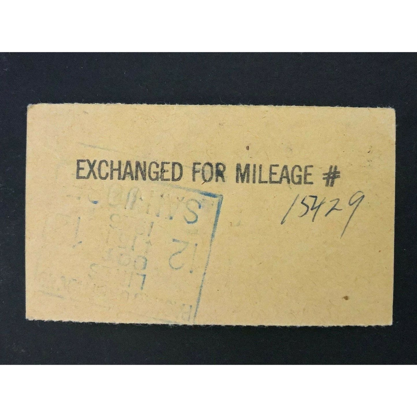 Pacific Greyhound Bus Lines I.D. Check / Ticket "San Jose" 39074 c1945-1955