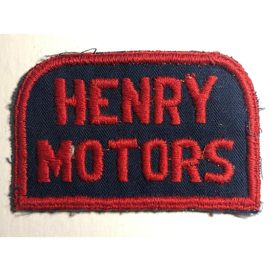 Henry Motors (Ford Dealer in Henry, IL ?) Embroidered Patch c1940's-50's VGC