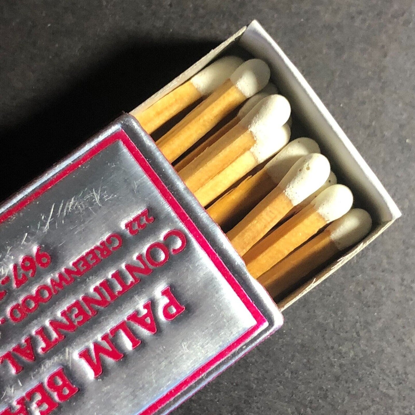 Glenview, IL Palm Beach Continental Cuisine Foil Top Matchbox c1960's-70's