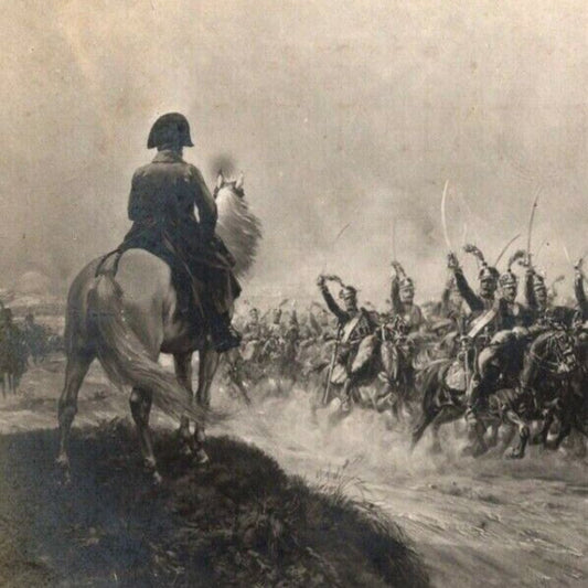 c1907-16 Bulgarian / Cyrillic Postcard Napoleon at Montmirail - Henri Chartier