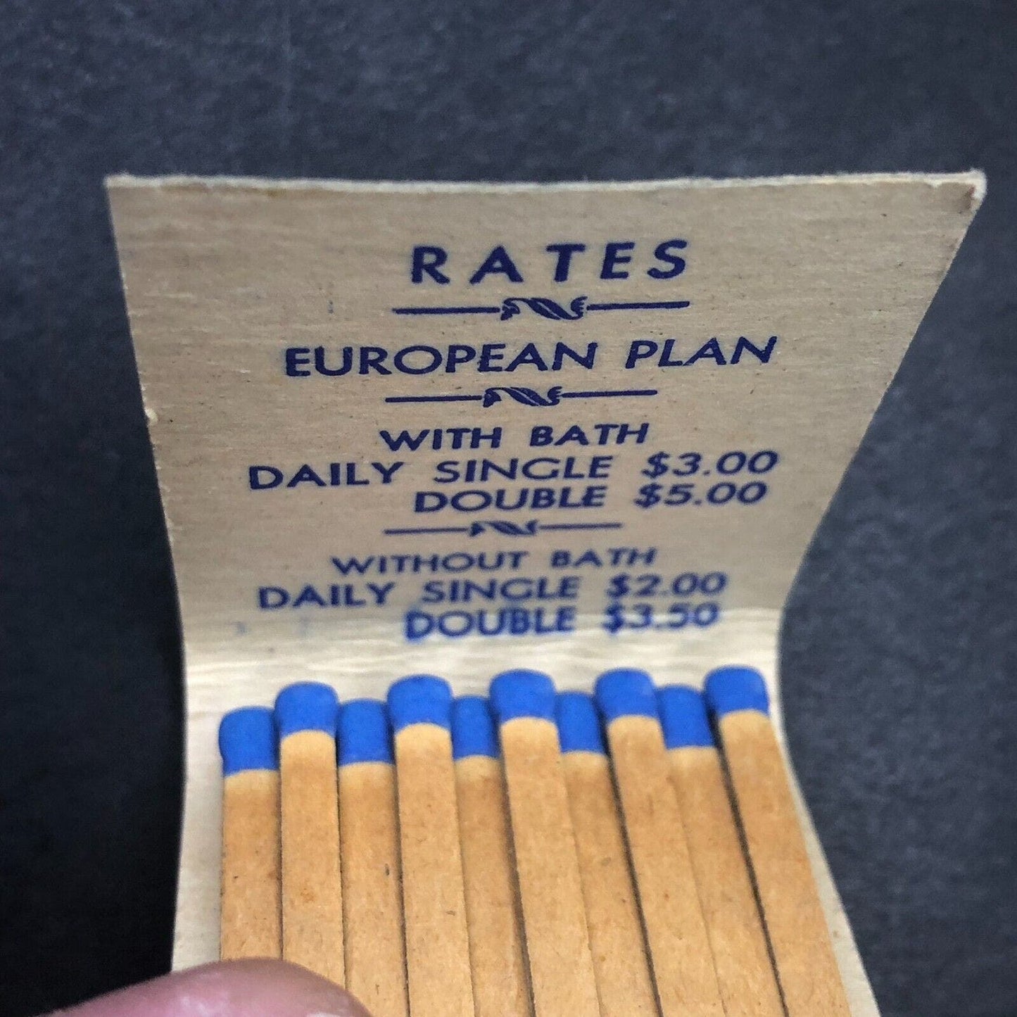 Hotel Henry Perkins Riverhead, L.I. NY Full Matchbook c1940's VGC Scarce