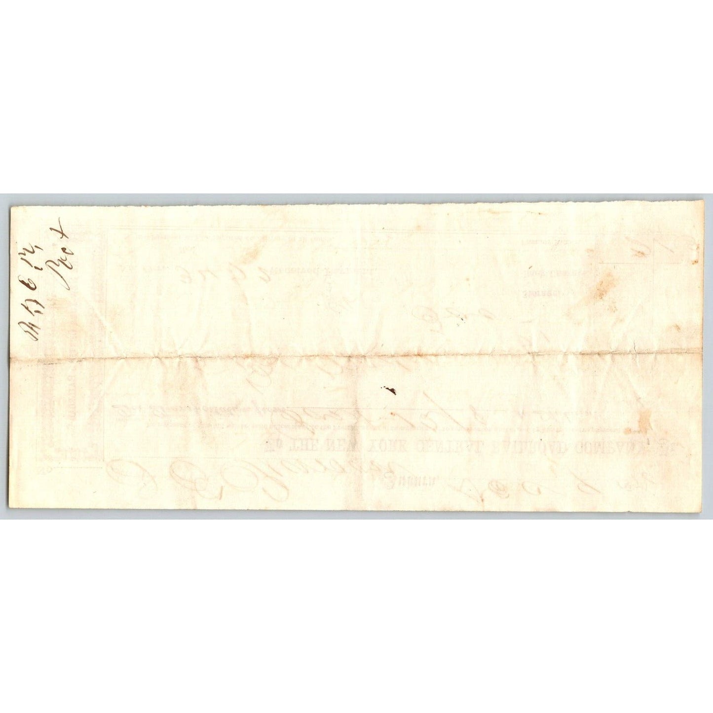 New York Central Railroad Company 1870 Freight Receipt to Auburn, NY - Scarce