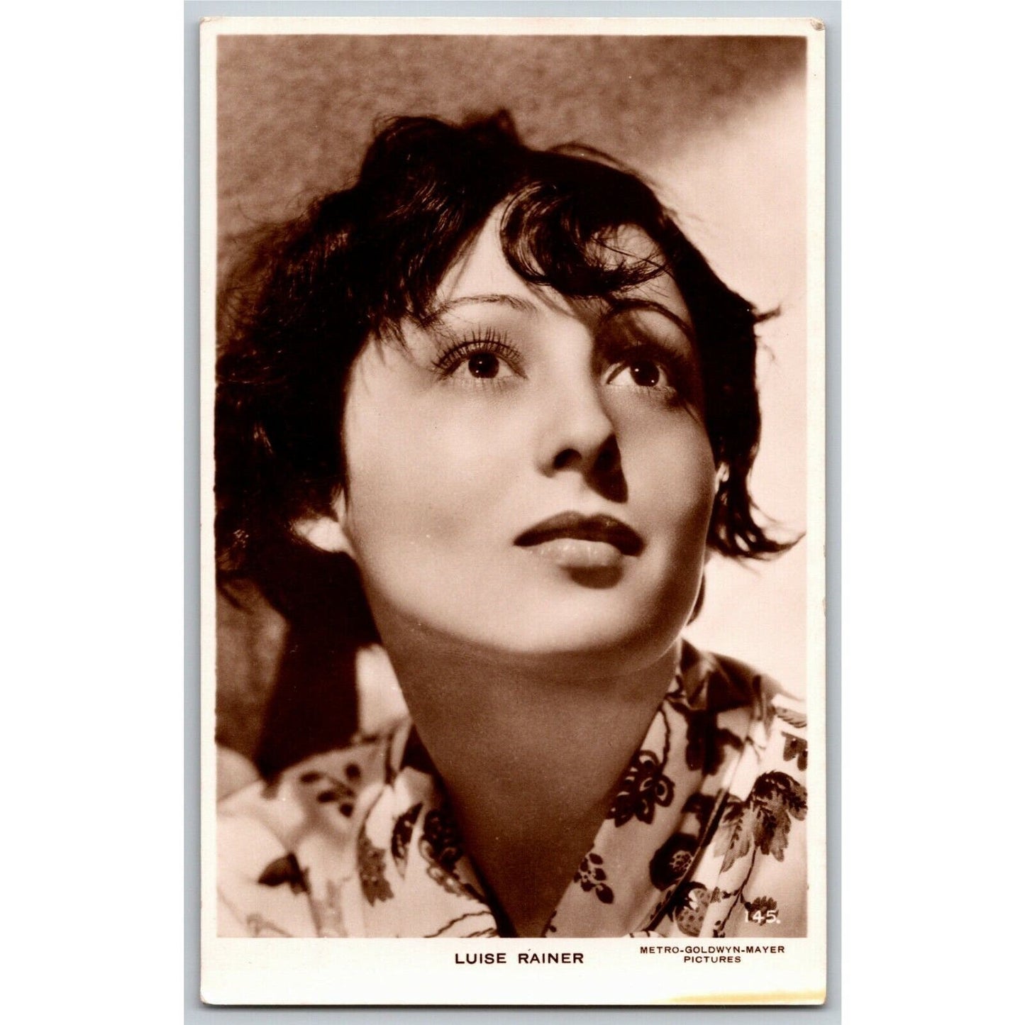 Luise Rainer MGM B&W RPPC Postcard - Ken Prag Collection - VGC