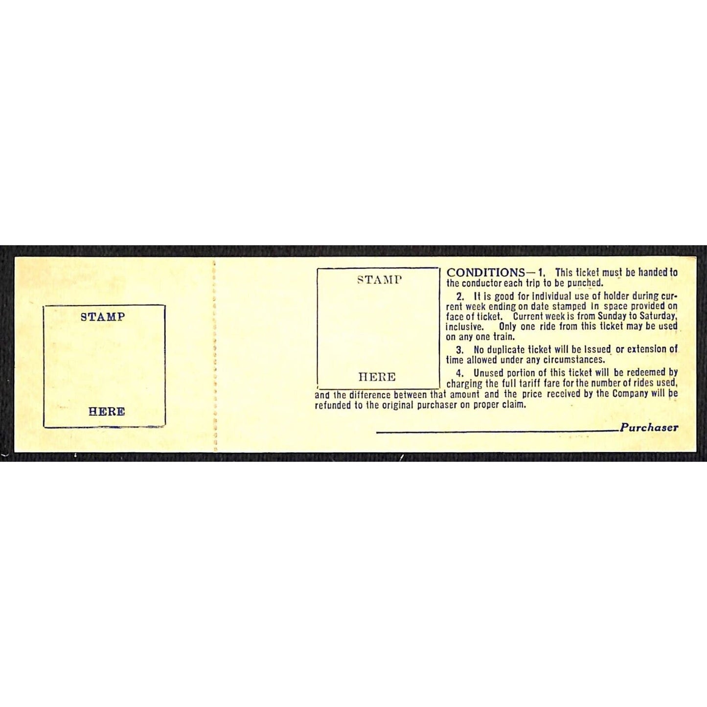 Chicago Aurora and Elgin Railway (1902-57) 12 Ride Ticket Chicago / Berkeley
