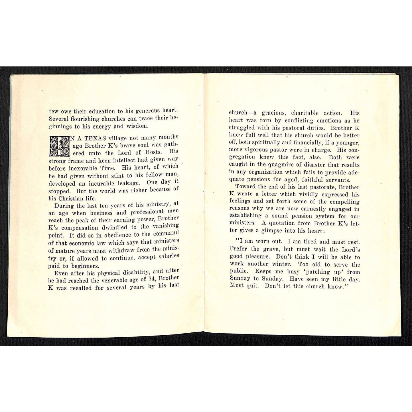 Indianapolis, IN Disciples of Christ Pension Fund "The Story of Brother K"