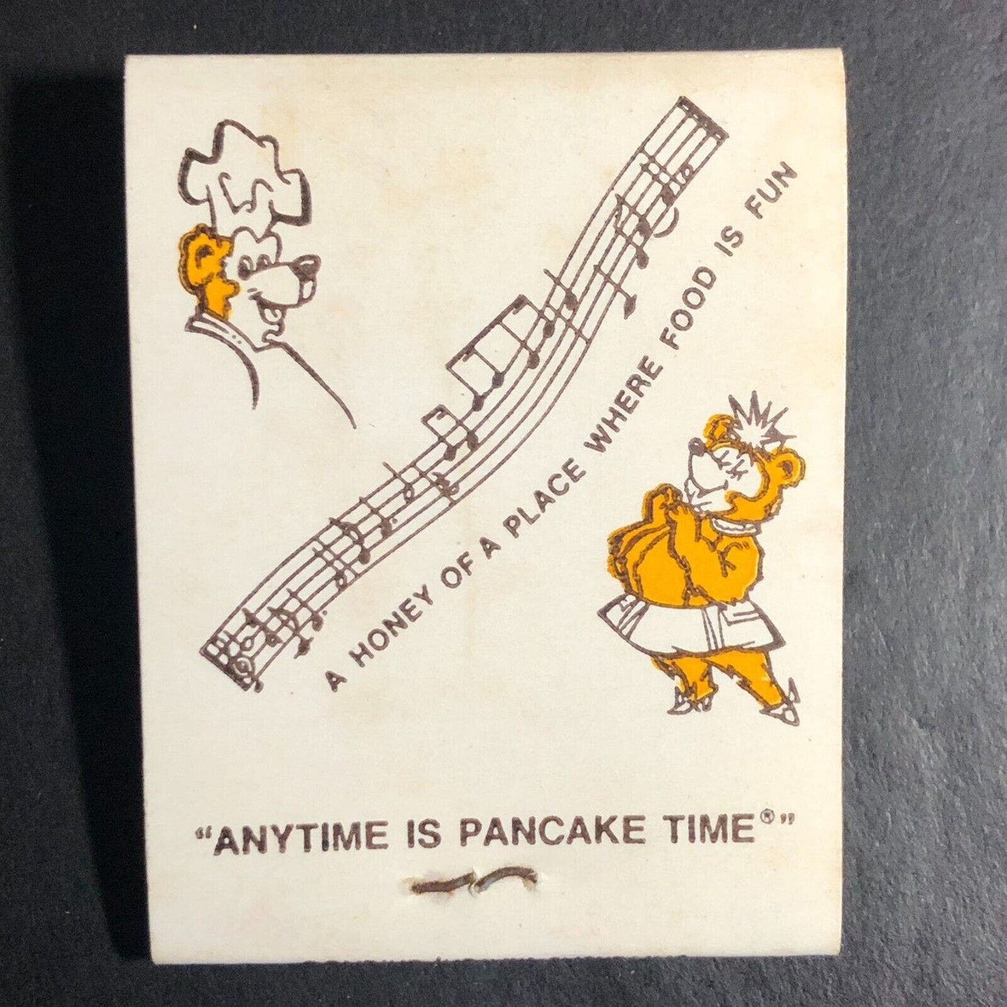 Golden Bear Restaurants HQ Elmwood Park, IL Full Matchbook c1968-73