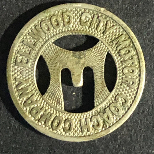 Ellwood City Motor Coach Company (PA) WM G/F One Fare Transit Token 16mm