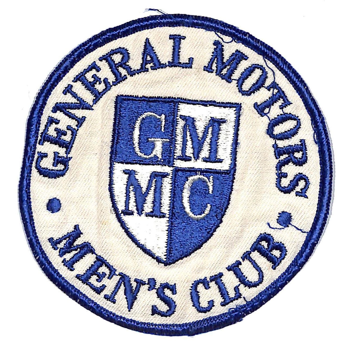 General Motors Men's Clubs Vintage Embroidered Patch 3 3/4" dia. VGC c1970's