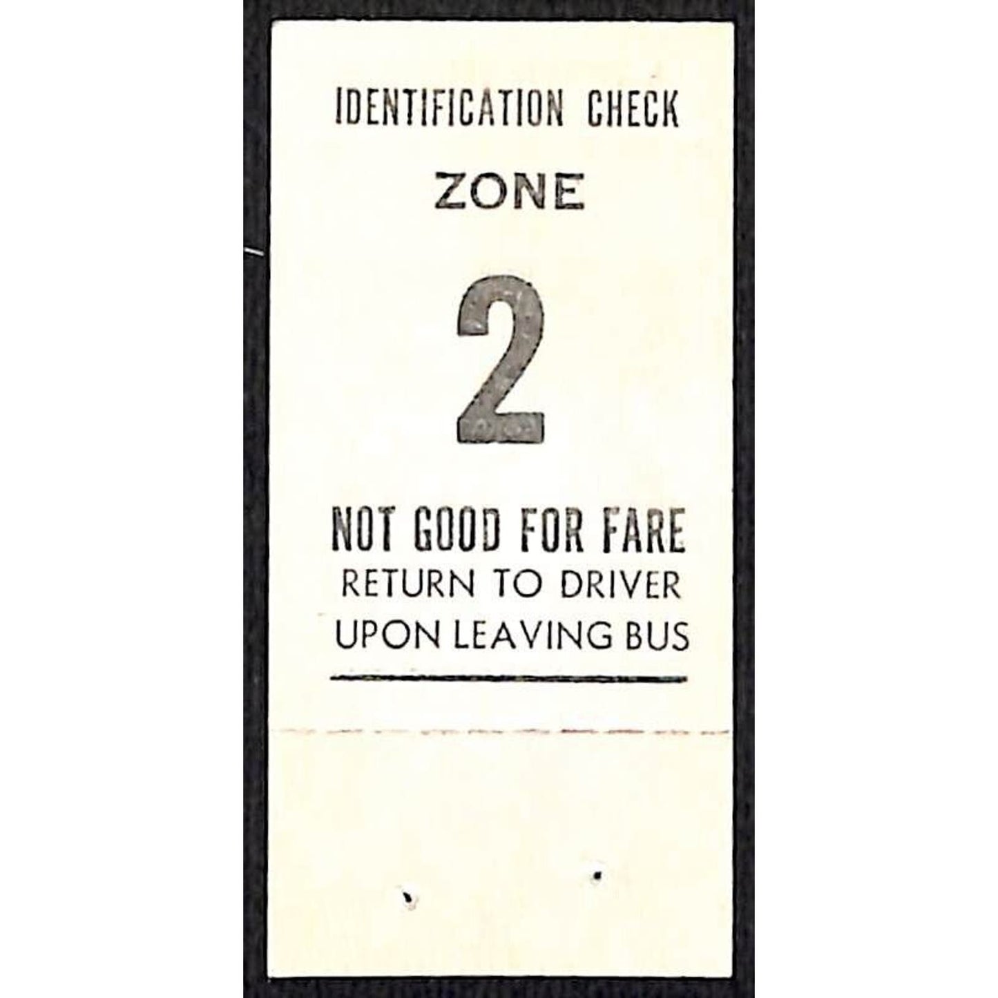 Leyden Motor Coach Zone 2 Villa Park Bus Fare Seat Check #57475