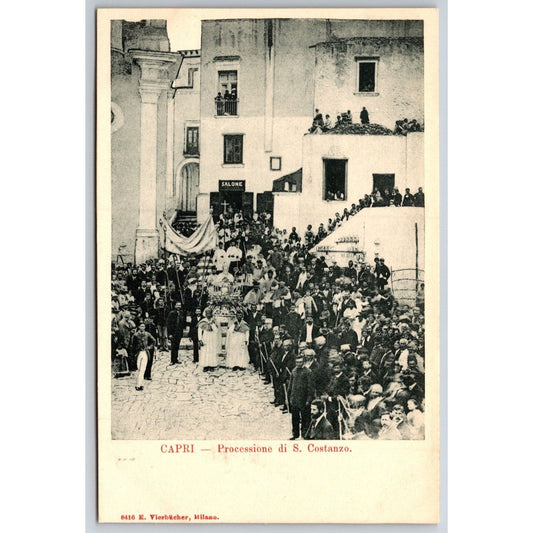 Italian Postcard "Capri Procession of St. Costanzo" c1901-1907 NP VGC
