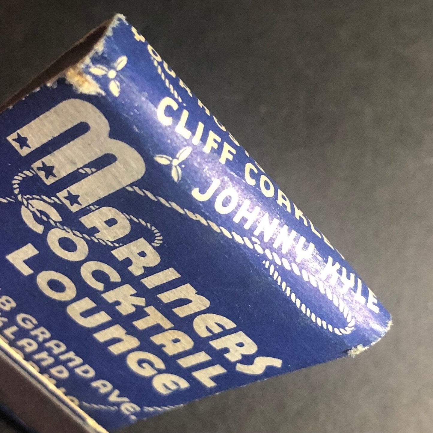 Mariners Cocktail Lounge Oakland Full 22-Str Matchbook c1930's-40's VGC Scarce