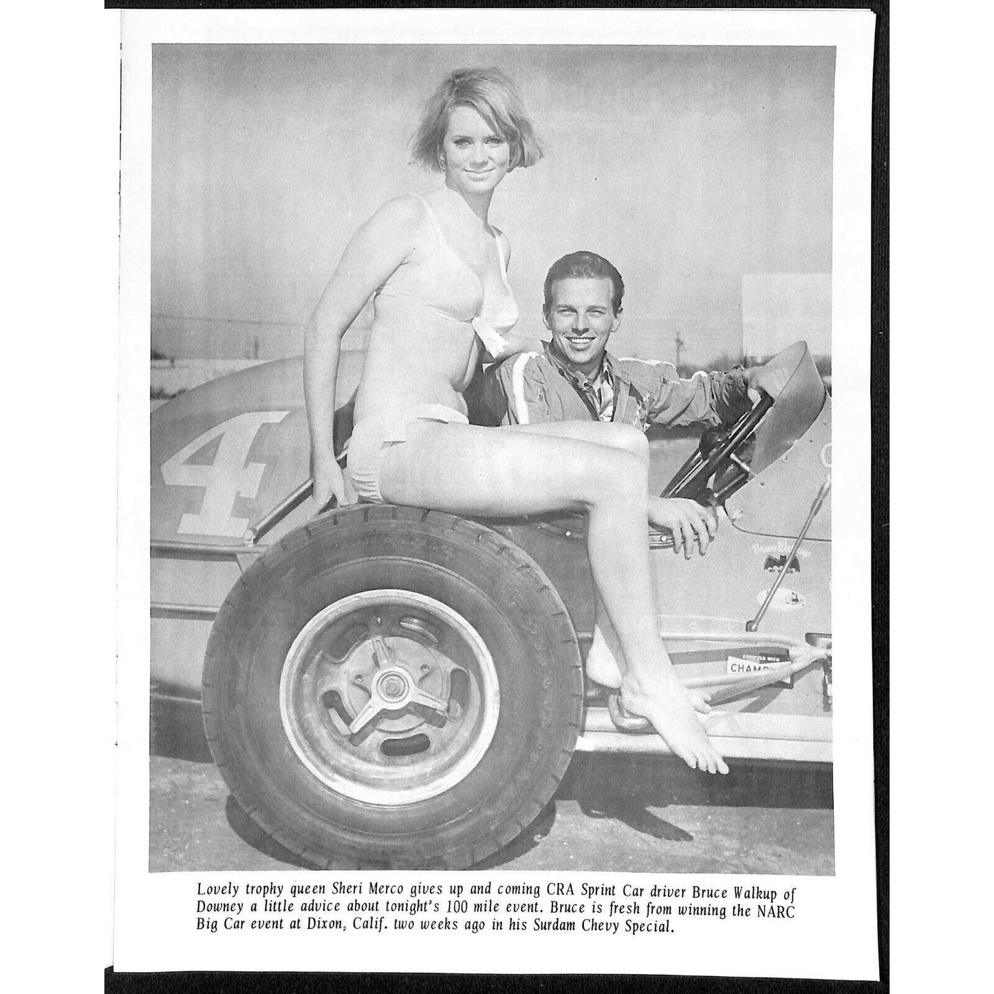 Scarce May 30 1966 CRA "Salute To Indianapolis" Auto Racing Program Ascot Park