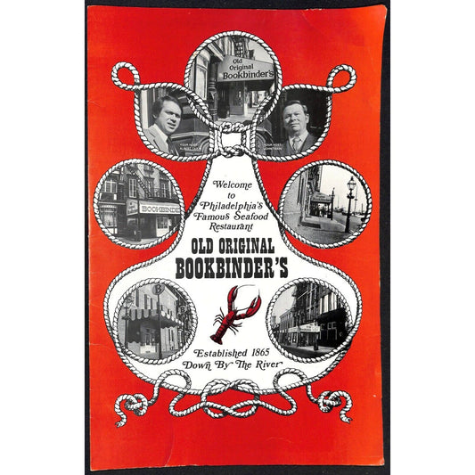 Bookbinder's Menu 1977 Large Restaurant Philadelphia Multi-View Photo Cover