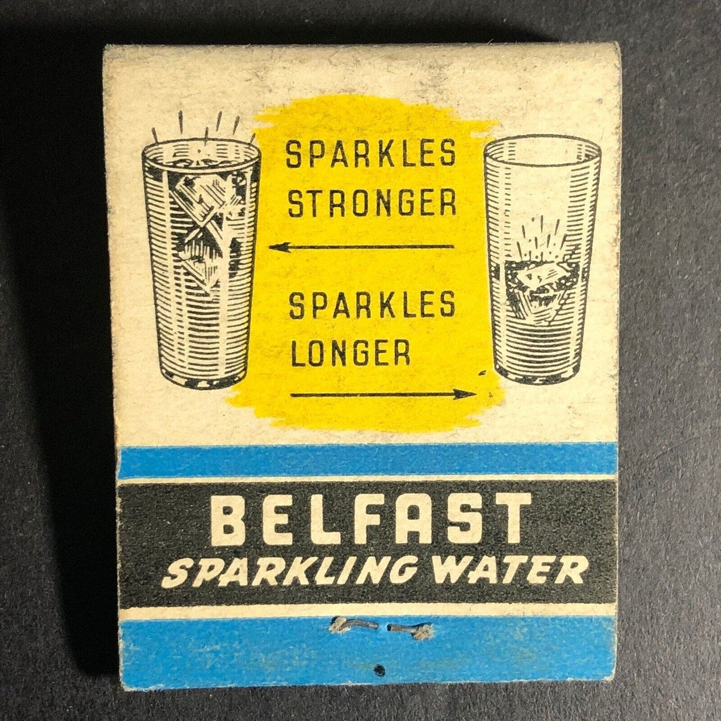 Belfast Sparkling Water Full 20-Strike Matchbook c1940's-50's Very Scarce VGC