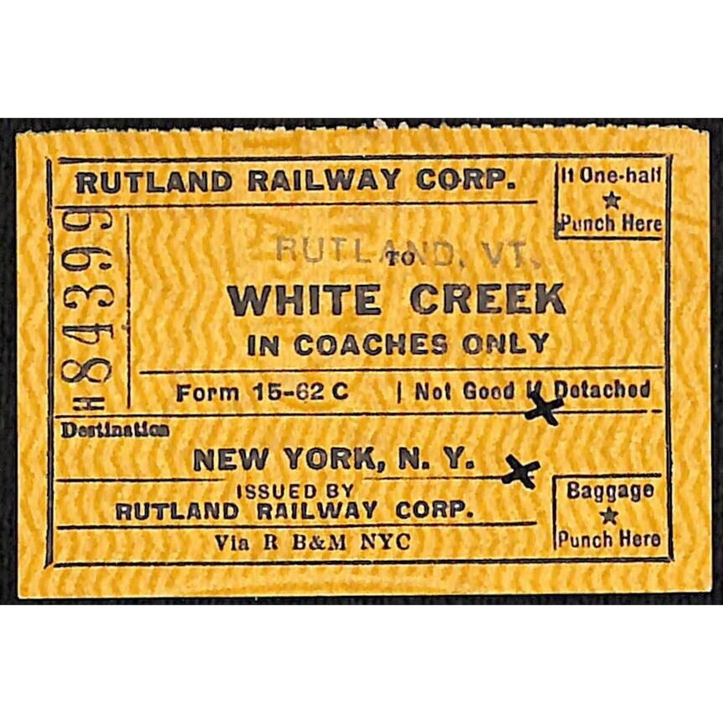 Group of 10 - Mostly 1953 Rutland Railroad Tickets / Stubs
