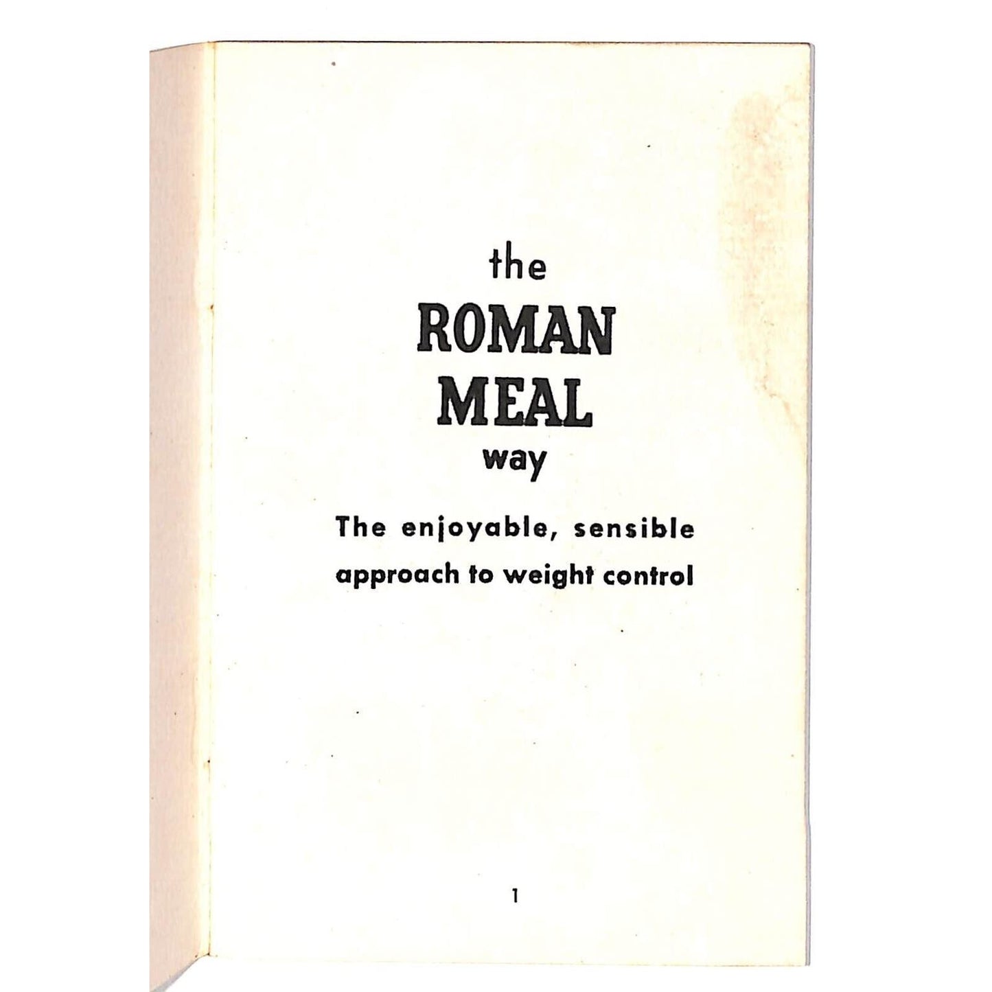 Roman Meal "Keep Slim...Keep Trim" Calorie Weight Control Booklet 24pp. Scarce