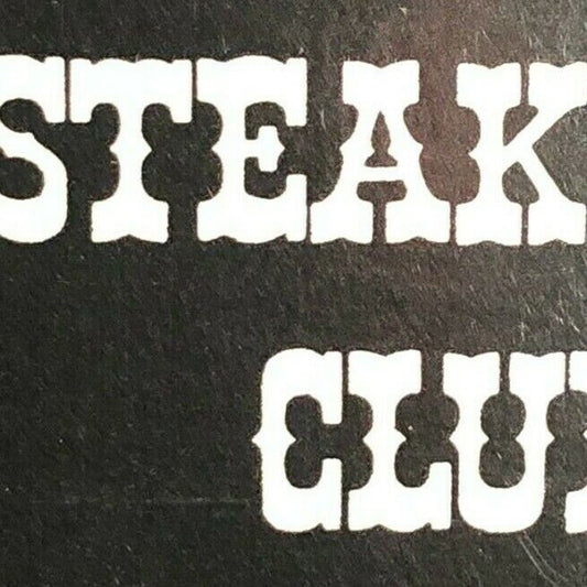 1970's-80's Full Matchbook - "The Steak Club" Wethersfield Windsor Locks, CT