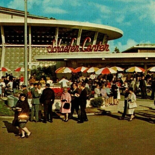 Vintage Postcard 1964-65 New York World's Fair Schaefer Center - Scalloped Edges