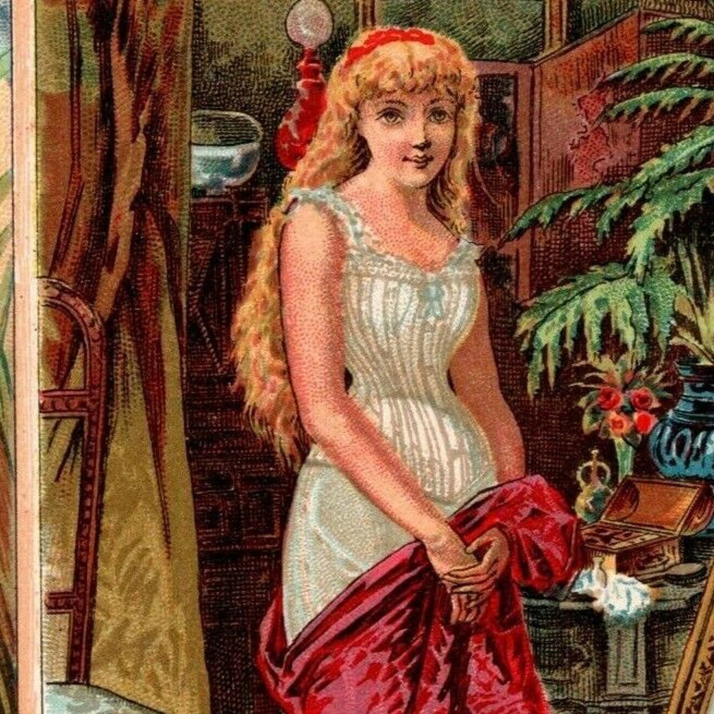 Thompson's Glove Fitting Corsets Thalheimer Bros. Richmond Victorian Trade Card