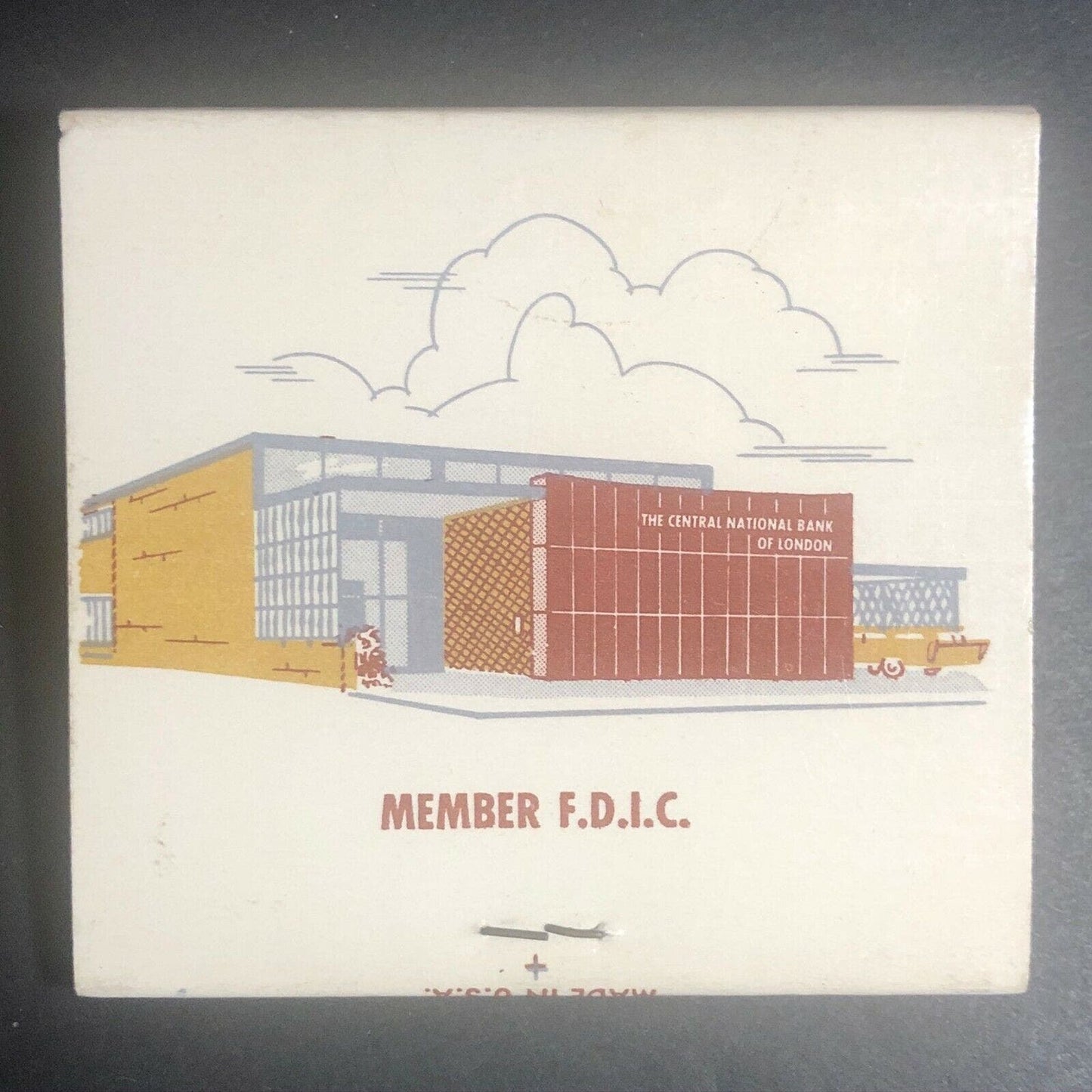 70's-80's Full Matchbook "Central National Bank" West Jefferson, OH London, OH