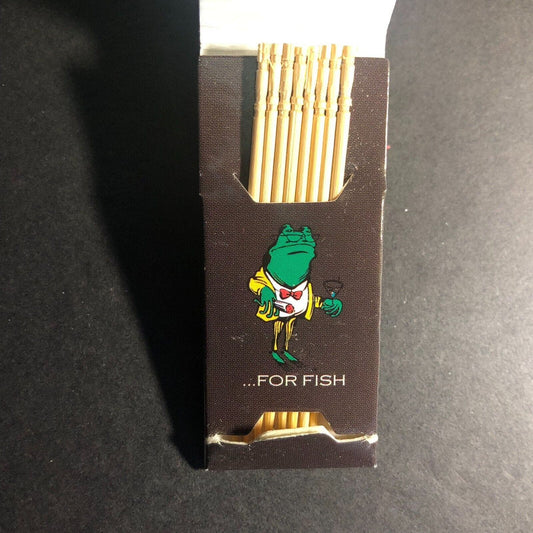 Naperville Hugo's Frog Bar Fish House Restaurant Matchbook-Style Toothpick Pack