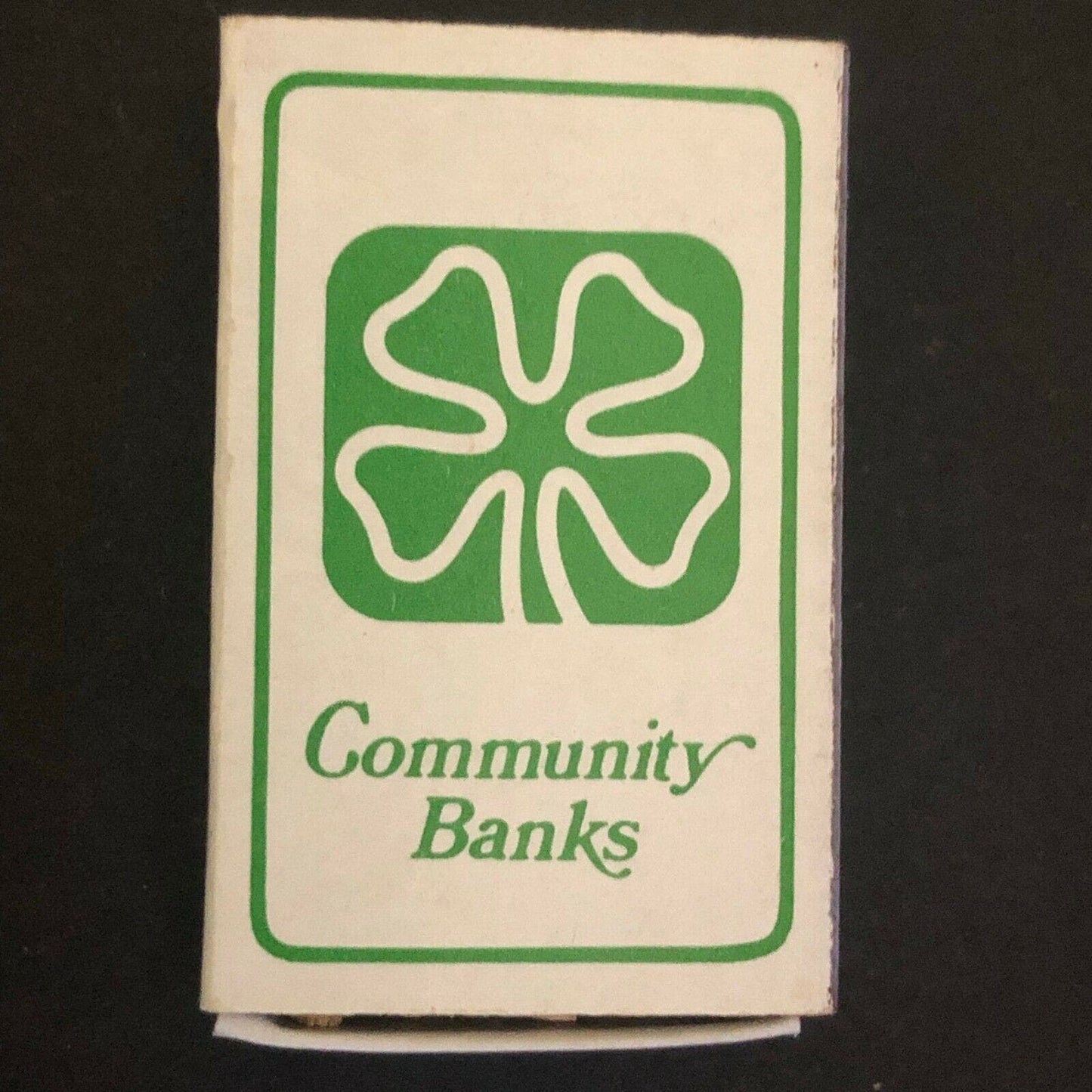 c1980's-90's Wooden Matchbox Matchbook - Community Banks Pinellas Pasco County